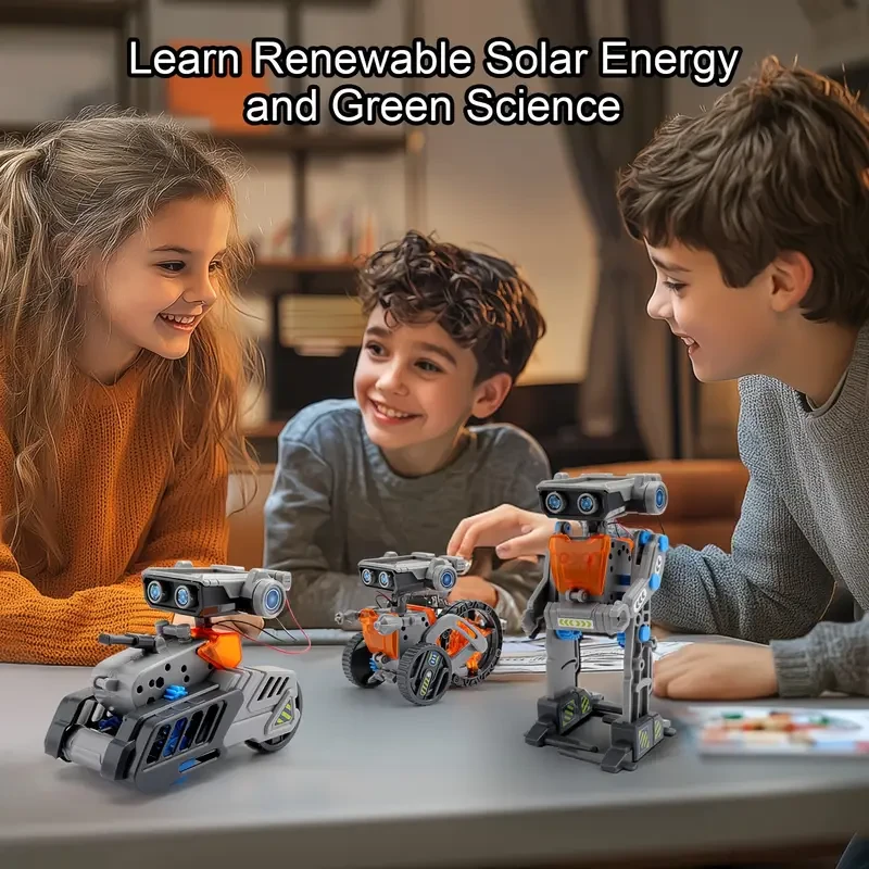 Sillbird - Robot solar 15 en 1, kit STEM de doble potencia para niños de 8 a 14 años, material ABS, sin batería, ideal como regalo de cumpleaños para niños y niñas.