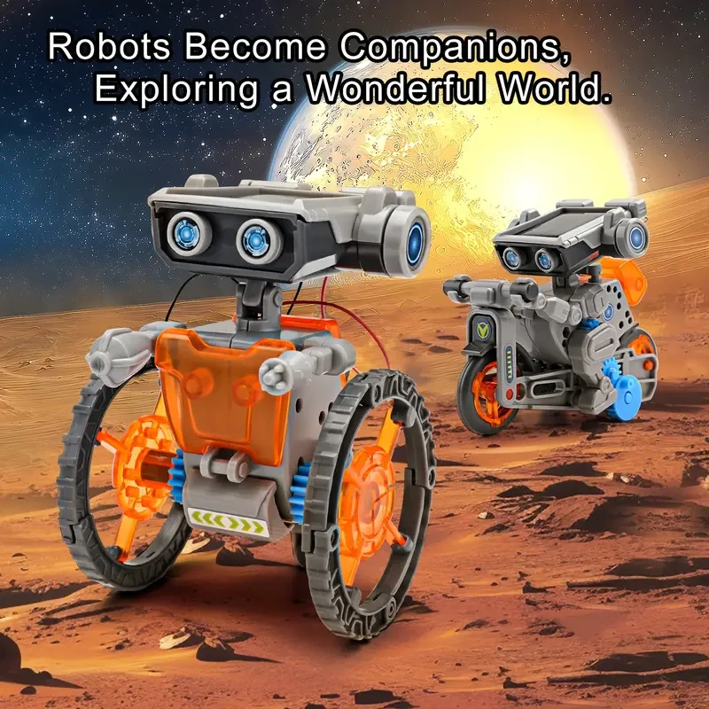 Sillbird - Robot solar 15 en 1, kit STEM de doble potencia para niños de 8 a 14 años, material ABS, sin batería, ideal como regalo de cumpleaños para niños y niñas.