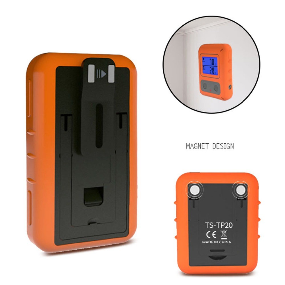 Termómetro inalámbrico de doble tenedor para alimentos con pantalla táctil