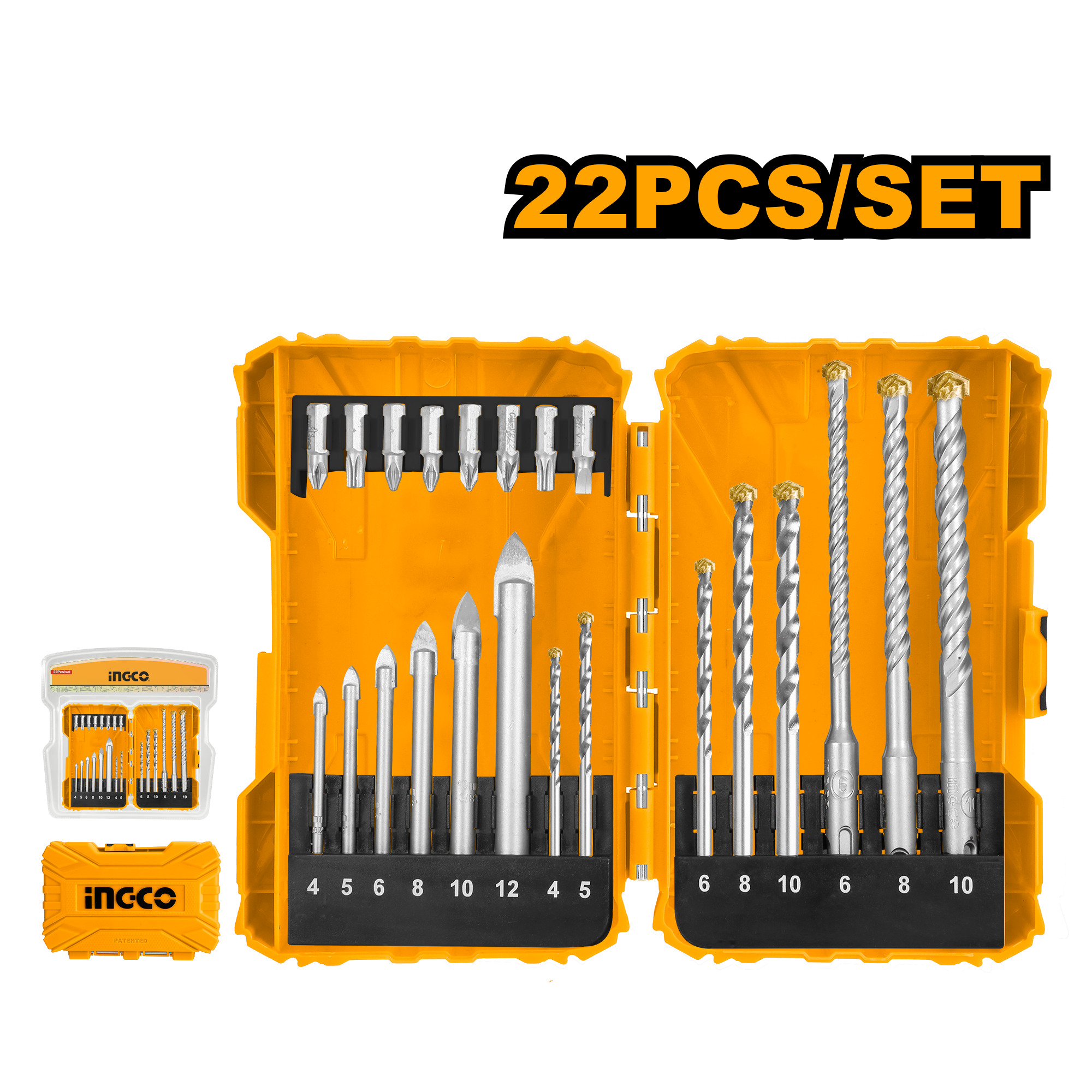 Juego de brocas y puntas de destornillador 22 piezas