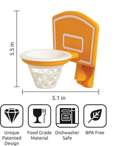 Aro de baloncesto de cocina con separador amarillo huevo y transparente