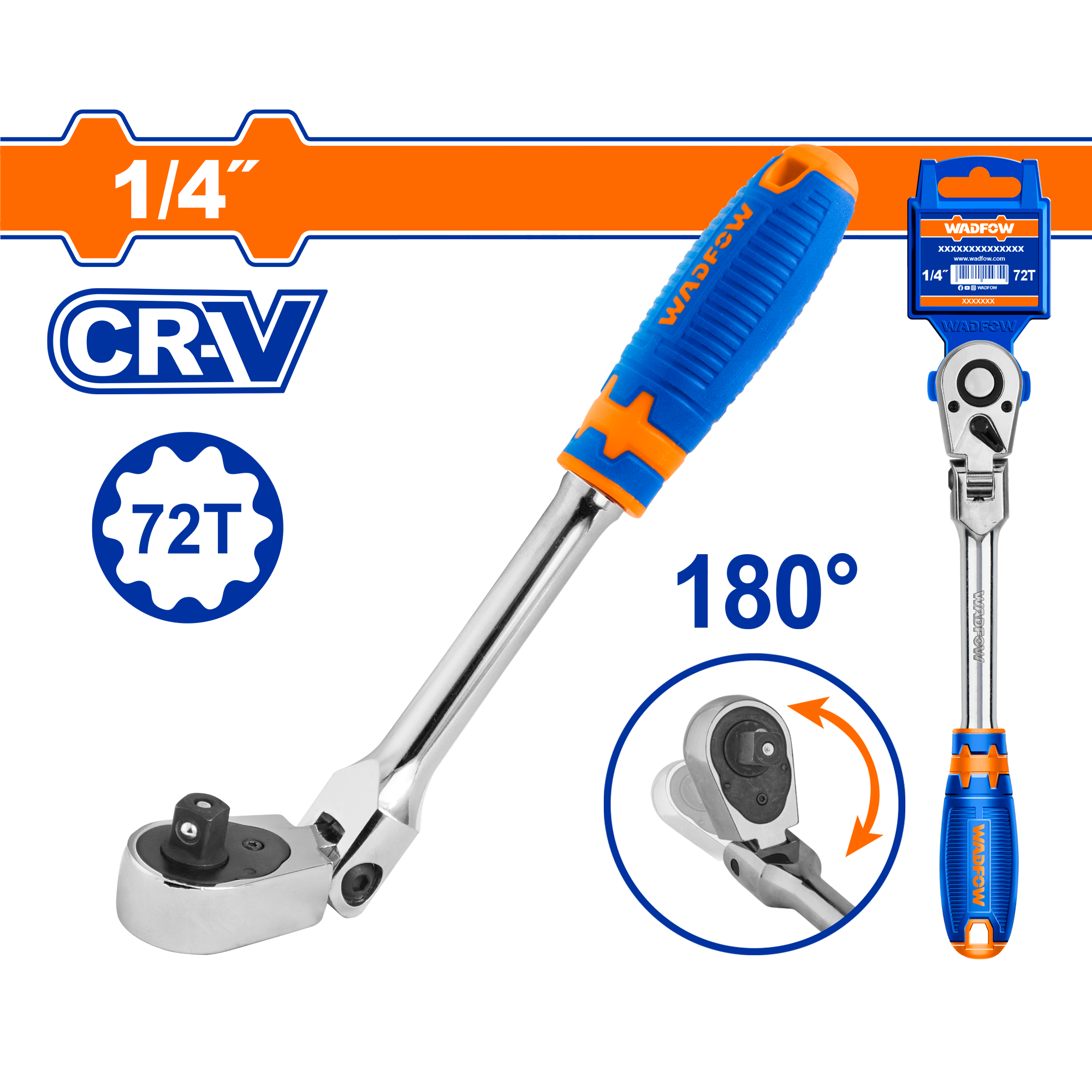 Carraca de cabeza flexible Dr. 200 mm