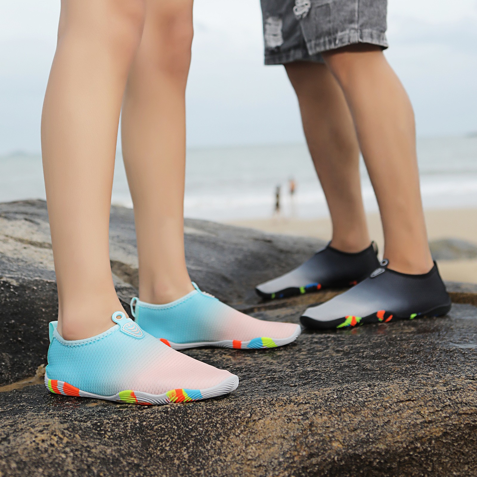 Zapatos de natación de playa para parejas, deportivos, transpirables.