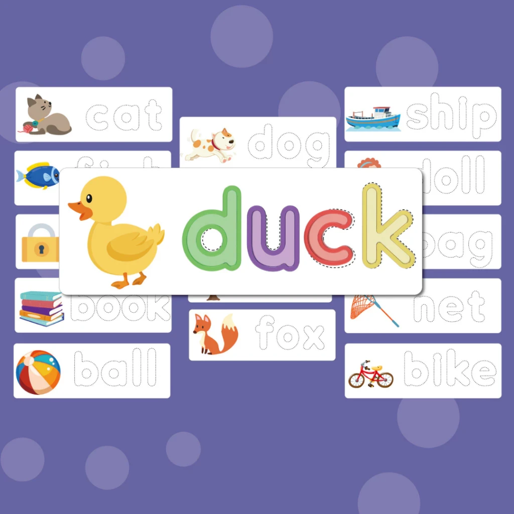 Letras de arcoíris coloridas, rompecabezas, juegos de ortografía y alfabeto