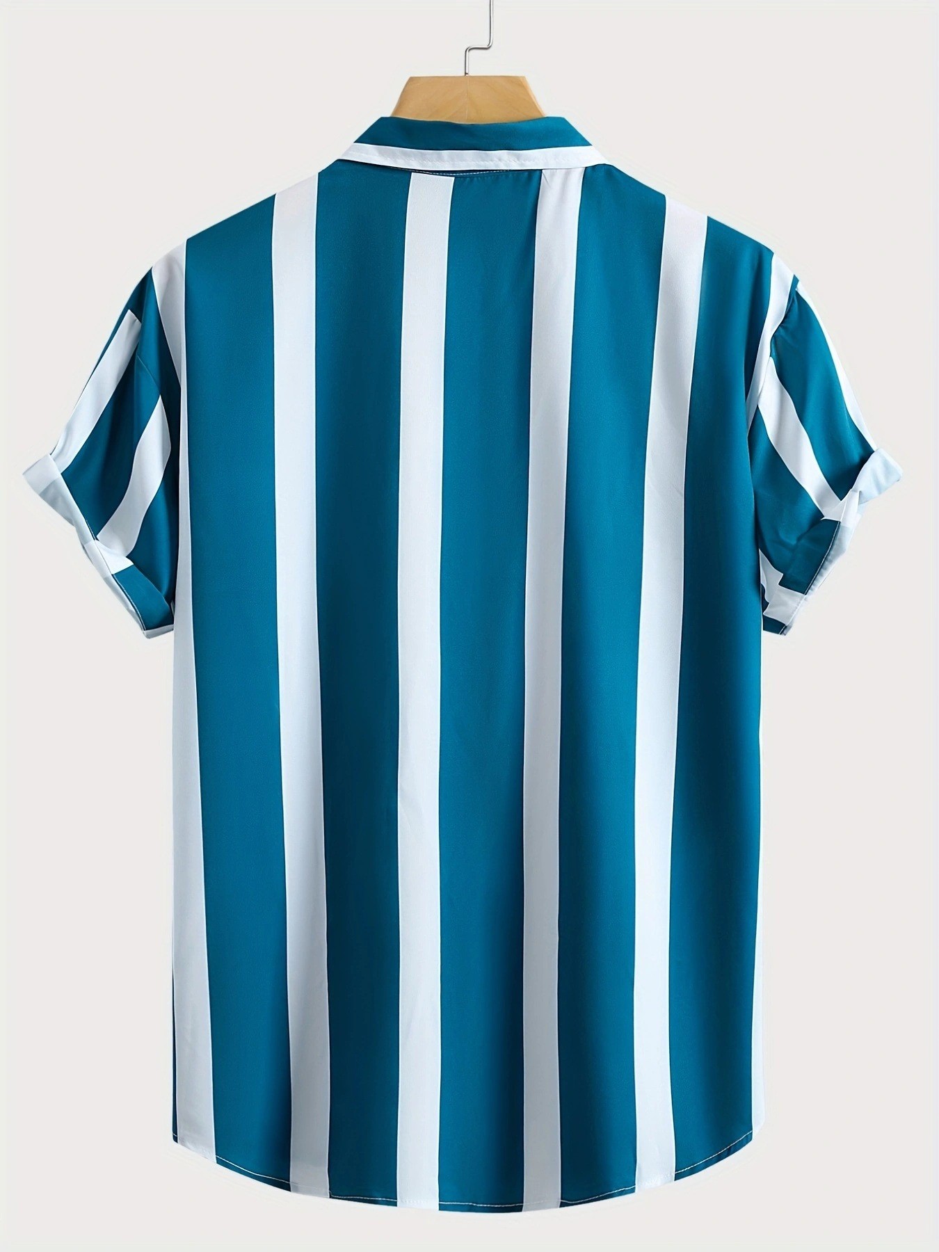 Camisa informal de manga corta con solapa para playa de verano