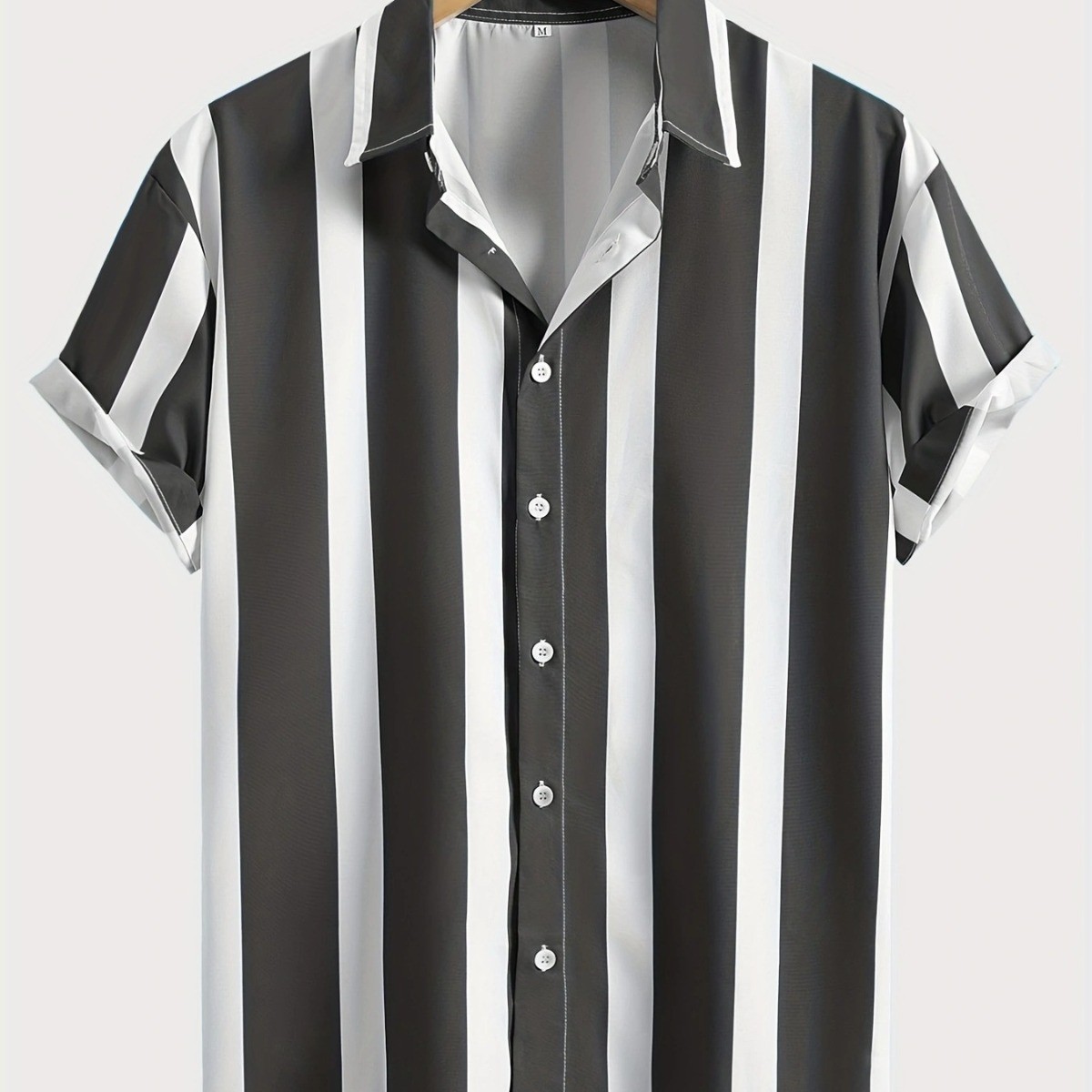 Camisa informal de manga corta con solapa para playa de verano