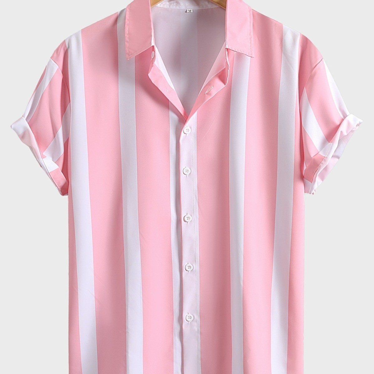 Camisa informal de manga corta con solapa para playa de verano