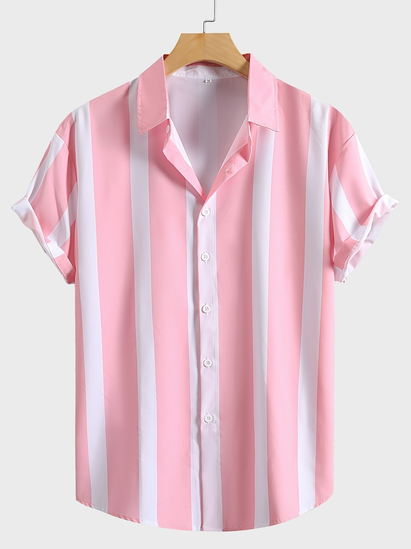 Camisa informal de manga corta con solapa para playa de verano