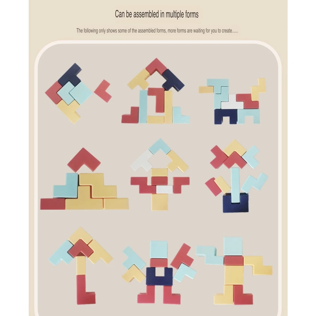 Bloques de construcción de Tetris, rompecabezas, juguete de inteligencia para niños, juguetes ensamblados para niños y niñas.