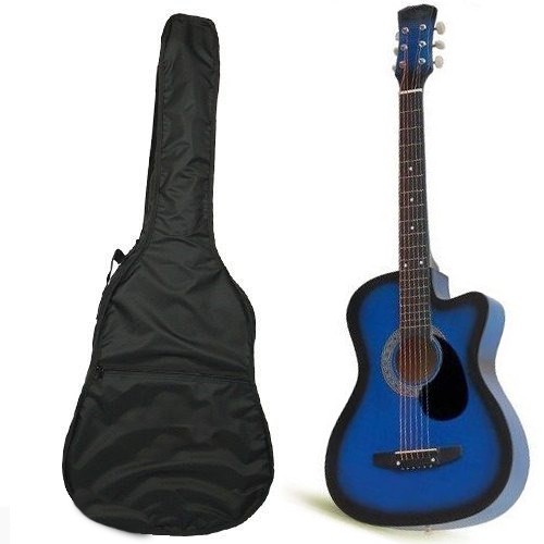 Guitarra acústica de 38 pulgadas con estuche de transporte