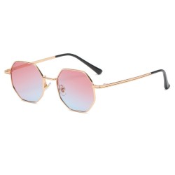 Gafas de sol clásicas vintage de metal con diseño multilateral