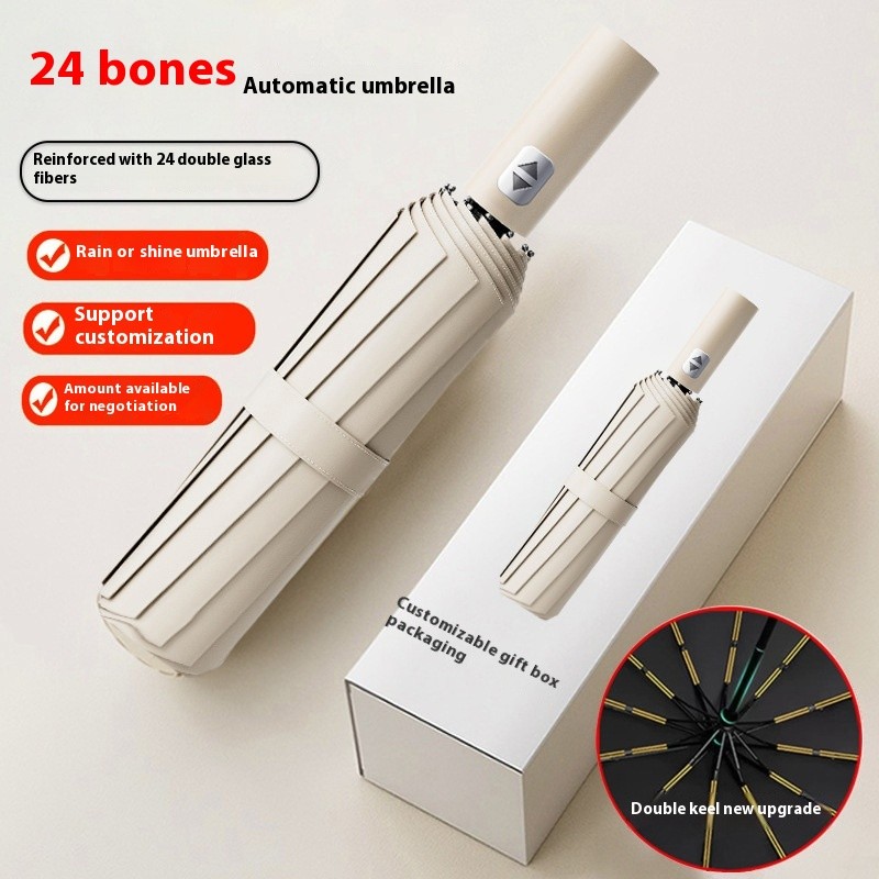Paraguas automático de 24 varillas de gran tamaño
