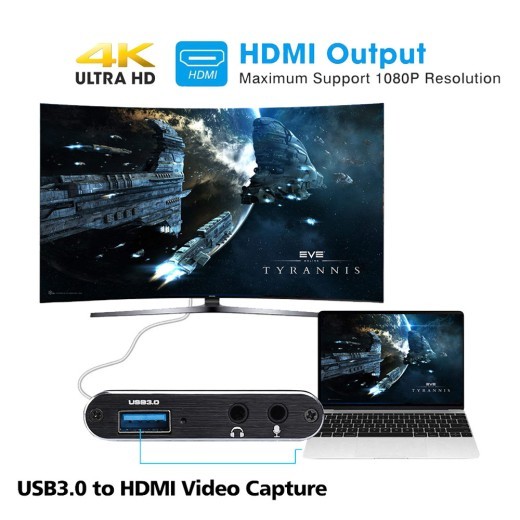 Tarjeta de captura de video HDMI, tarjeta de captura, grabación de pantalla 4K, USB 3.0, 1080P, 60 Fps, captura de juegos