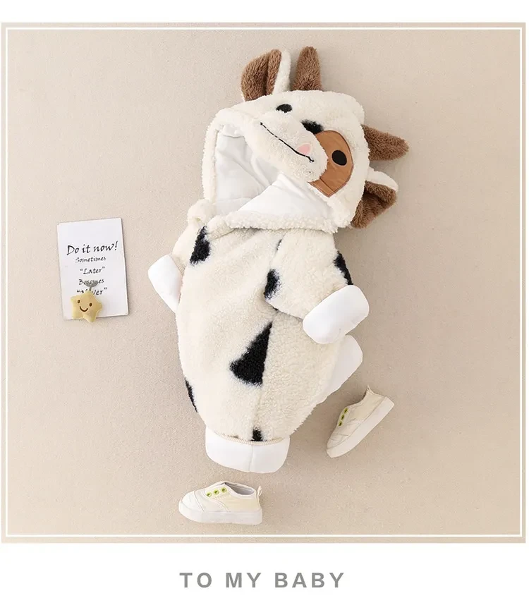 Mono de invierno para bebé de un año de edad, engrosado