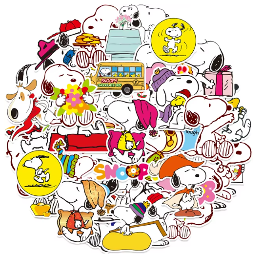 50 patinetas para portátil de Snoopy