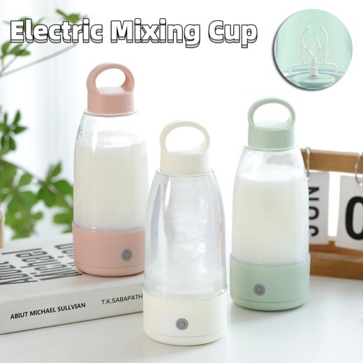 Botella mezcladora eléctrica automática de alta calidad para batidos, botella deportiva portátil con carga USB y accesorios de cocina.