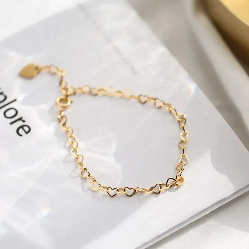 Pulsera de corazón a corazón con diseño de lujo ligero