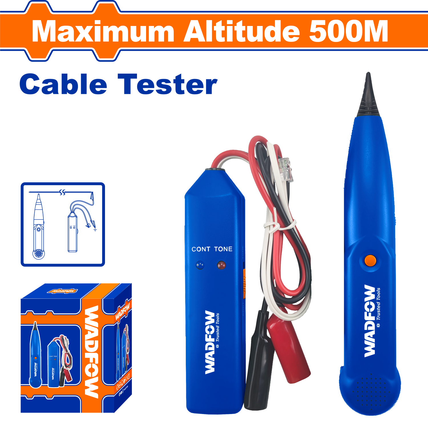 Rastreador de cable altitud máxima 500m