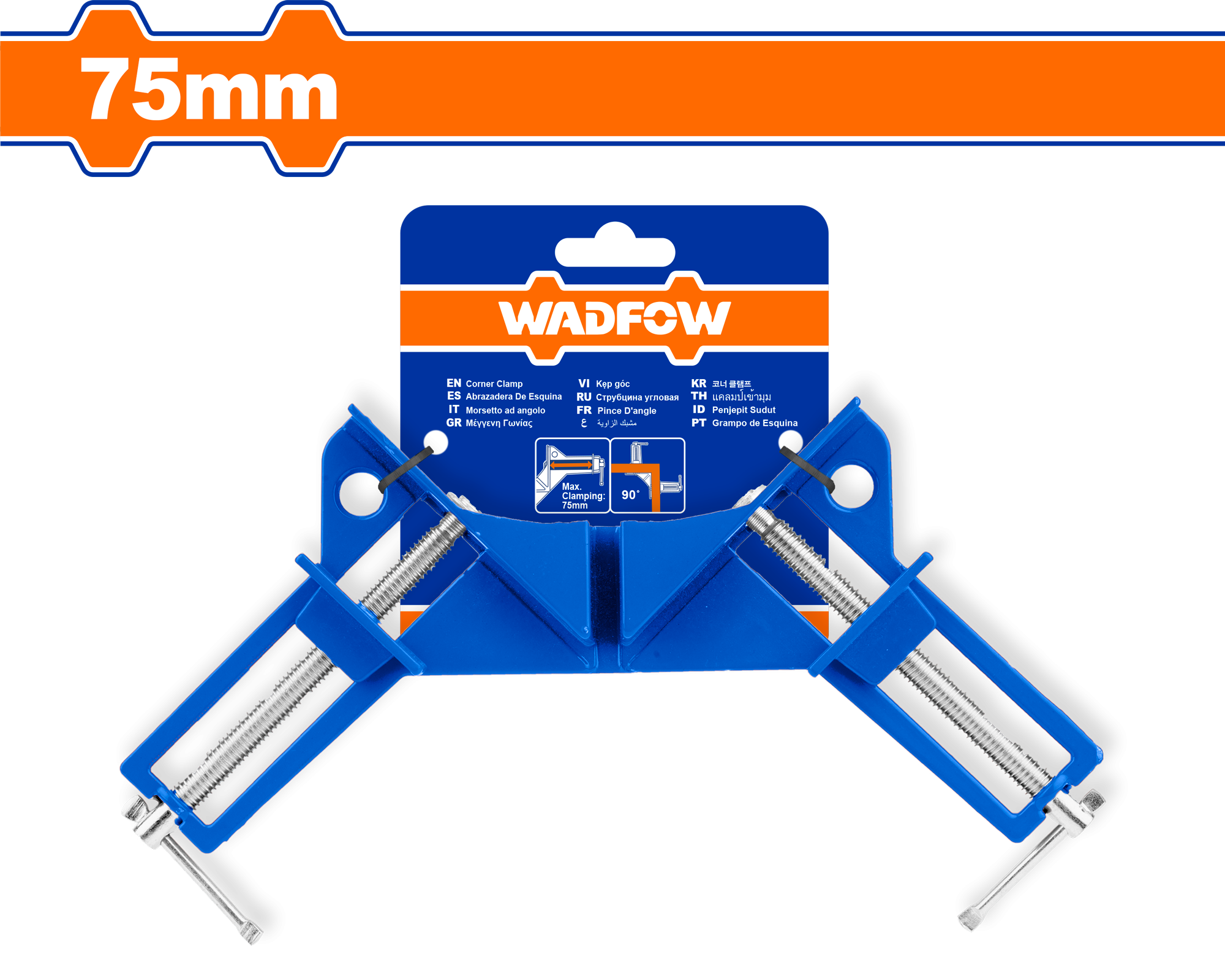 Abrazadera de esquina de 75 mm