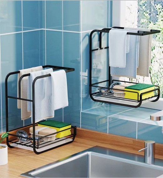 Cocina Todos los productos Fregadero de drenaje Almacenamiento Toalla Fregadero para lavavajillas Fregadero de cocina Artefacto de almacenamiento de montaje en pared