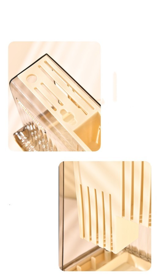 Estante de cocina color crema para almacenar la estufa