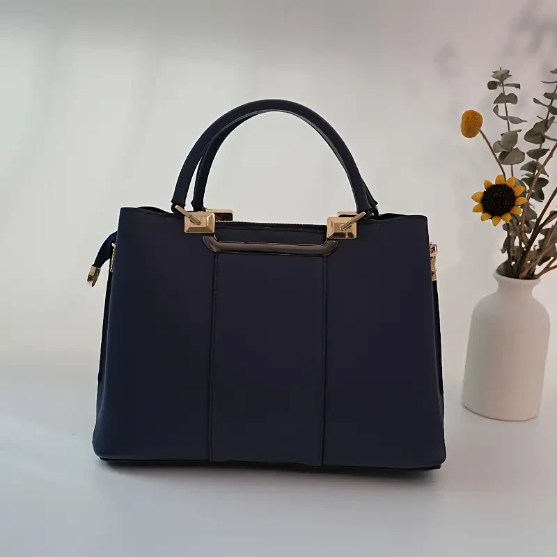 Bolso de mujer ligero de lujo de piel auténtica, bolso de mano para madre, nuevo estilo 2024, moderno y elegante, bolso de mano para señoras de mediana edad.