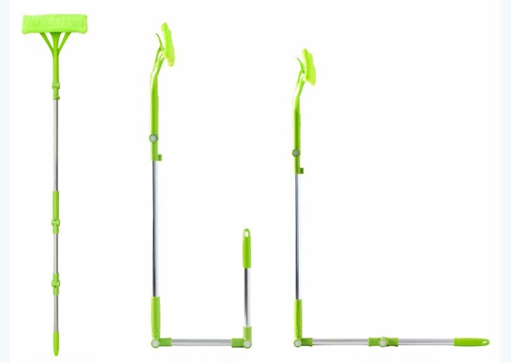 Limpiador de vidrios giratorio retráctil