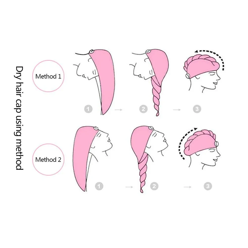 Toalla mágica de microfibra para secado rápido del cabello
