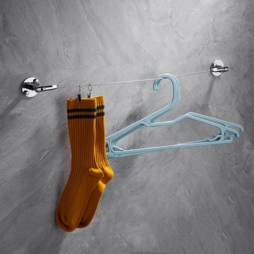 Tendedero invisible sin perforaciones y antiencogimiento para balcones