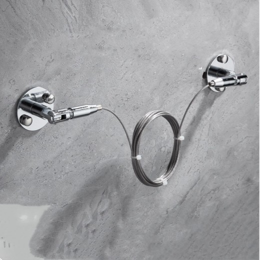 Tendedero invisible sin perforaciones y antiencogimiento para balcones