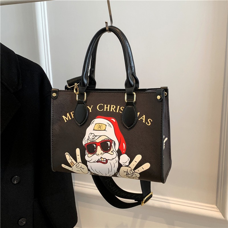 Bolsa de mano con estampado de Papá Noel