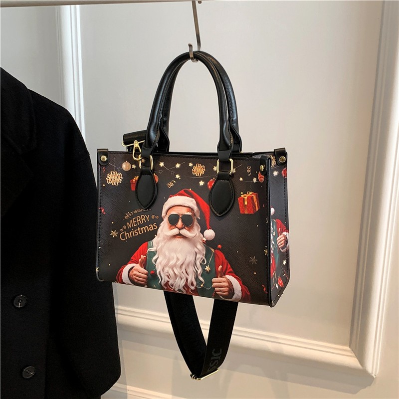 Bolsa de mano con estampado de Papá Noel