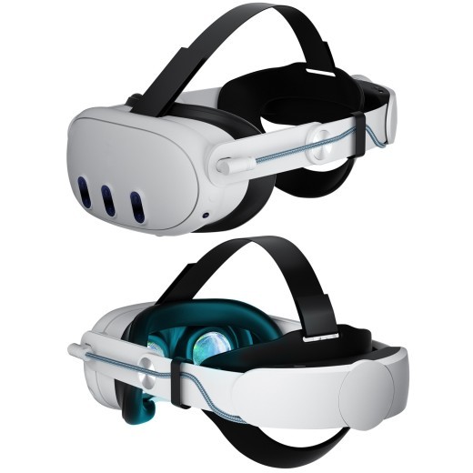 Gafas de realidad virtual Oculus Quest3 con carga rápida de 18 W y diadema Meta, accesorios de 10 000 mAh de gran capacidad