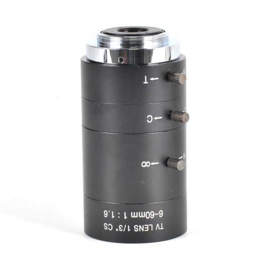 Lente de cámara de 6-60 mm con apertura manual