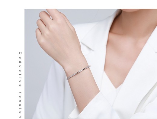 Pulsera de plata S925 para mujer, estilo coreano, con microincrustaciones, ligera y de lujo.