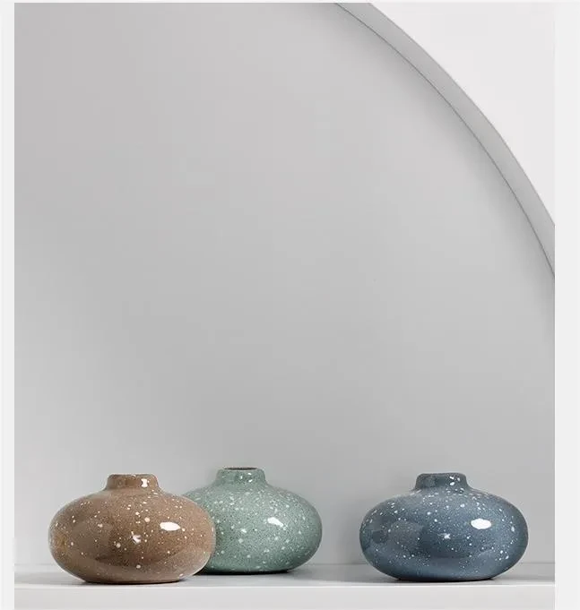 Jarrón de cerámica para la entrada de la sala de estar del hogar, adorno decorativo