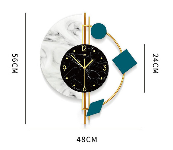Relojes de pared de cuarzo sencillos y creativos con decoración elegante para el hogar en la sala de estar