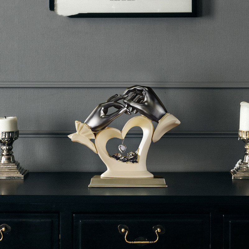 Figuras de cristal en forma de corazón, accesorios de decoración para el hogar, artesanías, miniaturas, adornos, regalo de boda, R800