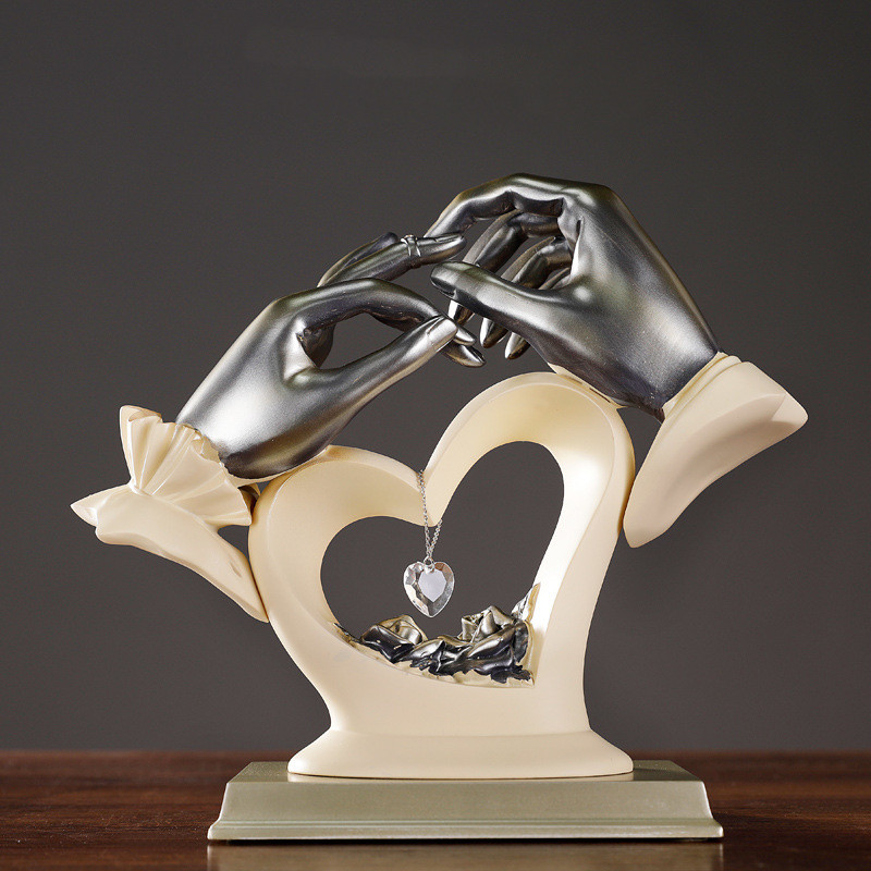 Figuras de cristal en forma de corazón, accesorios de decoración para el hogar, artesanías, miniaturas, adornos, regalo de boda, R800