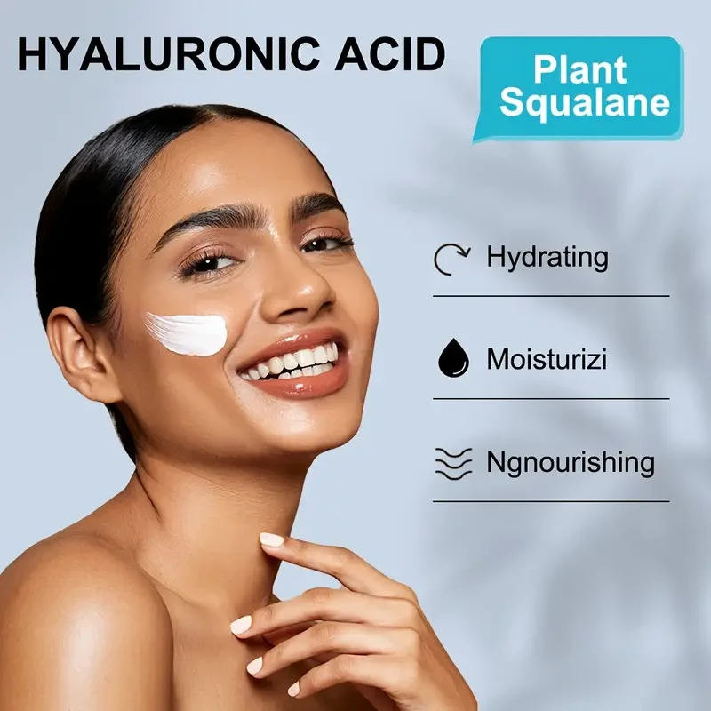Crema facial de 50 g con ácido hialurónico y colágeno, retinol, niacinamida, escualano vegetal, centella asiática, vitaminas A+B+C+E. Hidratante unisex para adultos. Potencia la hidratación y mejora la elasticidad para todo tipo de piel. Uso diario y noct
