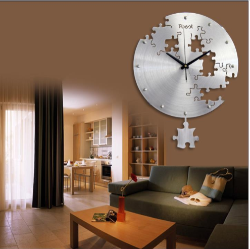 Reloj de pared creativo circular de 16 pulgadas, reloj de pared artístico, diseño moderno, reloj silencioso para sala de estar y dormitorio, decoración del hogar, relojes de pared