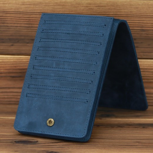 Bolso largo para teléfono móvil para hombre, monedero, capa para la cabeza, de piel de vaca, Crazy Ma, tarjetero, billetera con clip para tarjetas, grande, fino