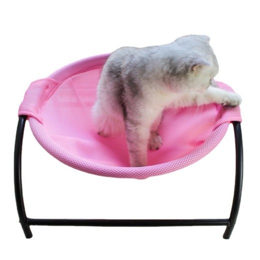 Hamaca para gatos Cama independiente para dormir Suministros para gatos Suministros para mascotas Lavado completo Estructura estable Desmontable Excelente transpirabilidad Fácil montaje Interior Exterior