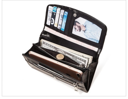 Cartera con ranura para tarjetas, cartera europea y americana, bolso para teléfono móvil
