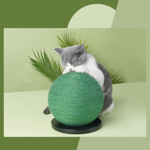 Tablero rascador para gatos con forma de cactus, poste de sisal
