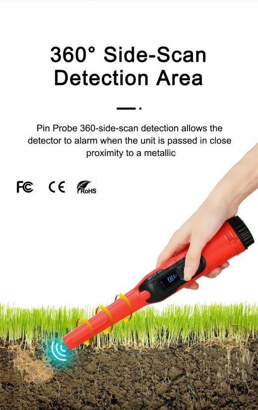 Detector de metales portátil para búsqueda de tesoros al aire libre