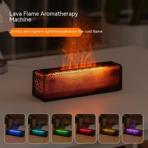 Humidificador de escritorio con aroma a llama colorida y lava creativa