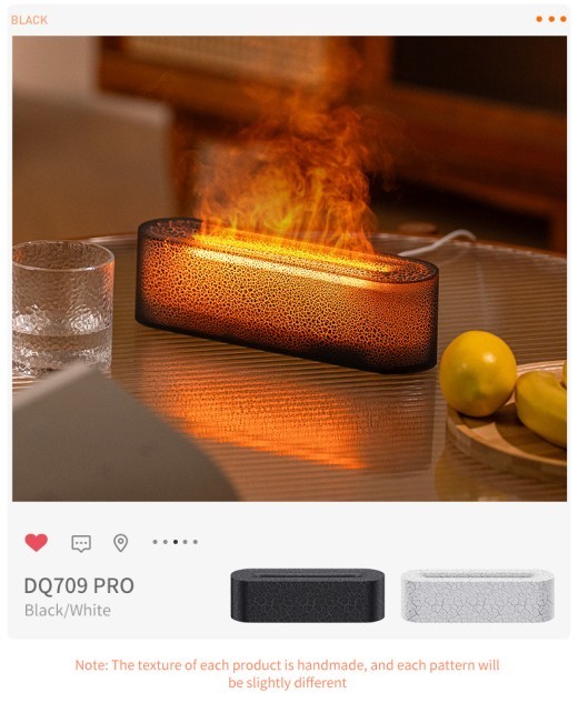 Humidificador de escritorio con aroma a llama colorida y lava creativa