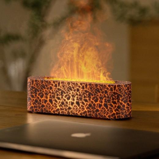Humidificador de escritorio con aroma a llama colorida y lava creativa
