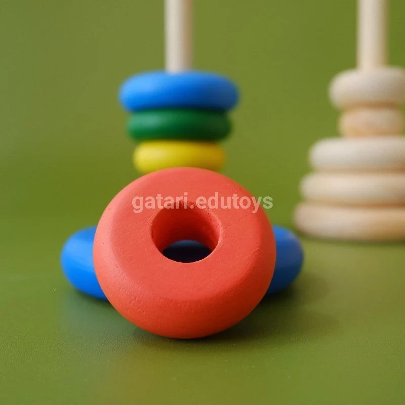 Gatari Edutoys - Anillo apilable de madera / Juguetes de madera